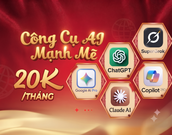 Công cụ AI mạnh mẽ — từ 20K/tháng